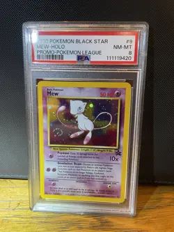 Pokemon TCG Mew 151 Black Star Promo Pokemon League PSA 8 Swirl 🌀 - Image 5