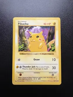Pokemon Pikachu 58/102 Shadowless Red Cheeks - Image 1