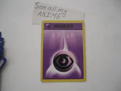 Pokemon Tcg Card Shadowless Base Set Psychic Energy 101/102 - Image 1