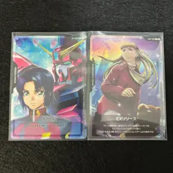 Resource Athrun & EX Resource Relena Gundam Card Game PROMO FOIL MINT JAPANESE - Image 1