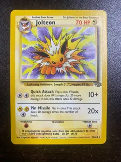 Pokemon TCG Jolteon 20/64 Jungle Lightly Played LP - Image 1