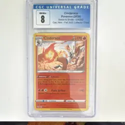 Pokemon Cinderace 034/202 Sword & Shield CGC 8 Cosmos Holo 170HP Stage 2 TCG - Image 1