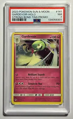 Gardevoir 141/214 •PSA 7 NM• Cosmo Holo Sun & Moon: Lost Thunder 2018 Pokemon - Image 1
