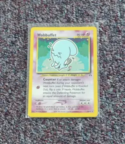Rare 2001 Pokemon Neo Discovery Unlimited Wobbuffet #16/75 WOTC, VG - Image 1