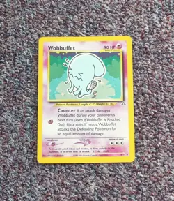 Rare 2001 Pokemon Neo Discovery Unlimited Wobbuffet #16/75 WOTC, VG - Image 2