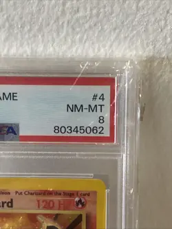 PSA 8 ~ 2000 POKEMON GAME #4 CHARIZARD-HOLO ~ BASE II - Image 3
