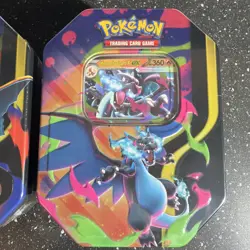 2 Pokemon TCG Mega Charizard X + Y ex Tin Bundle Sealed New - Image 2