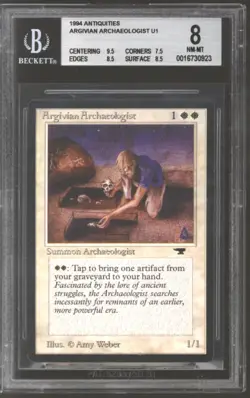 Magic MTG Antiquities Argivian Archaeologist BGS 8 (9.5 7.5 8.5 8.5 NEAR MINT NM - Image 1