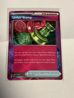 Unfair Stamp 165/167 Pokemon TCG SV Twilight Masquerade Ace Spec MINT NM - Image 1