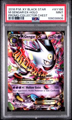 M Mega Gengar EX XY166 Pokemon 2016 Black Star Promo Collector Chest PSA 9 - Image 1