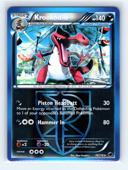 Krookodile 70/116 Reverse Holo Rare Plasma Freeze 2013 Pokemon NM/LP - Image 1