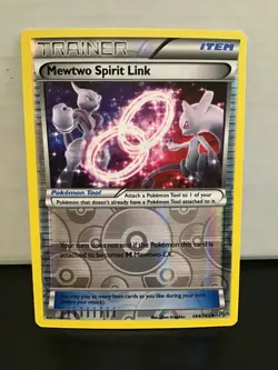 Mewtwo Spirit Link 144/162 Reverse Holo Pokemon BREAKthrough Uncommon - Image 1
