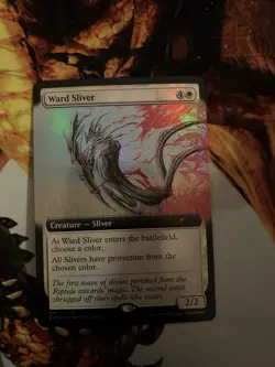 1x Ward Sliver MTG Secret Lair Drop Extended Art Rare Foil NM - Image 1