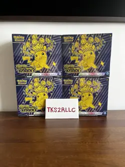 LOT OF 4 Pokemon Surging Sparks ETB Elite Trainer Box Factory Sealed *See Pics* - Image 1