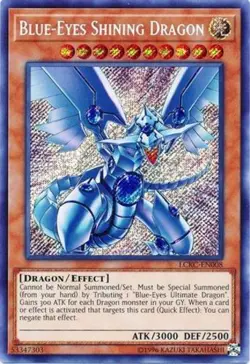 Lightly Played Blue-Eyes Shining Dragon - LCKC-EN008 - Secret Rare - Unlimited E - Image 1