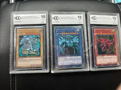 2010 Yugioh Legendary Collection Egyptian God Full Set BCCG Mint 10 - Image 1
