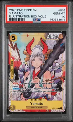 PSA 10 Yamato 016 One Piece English Illustration Box Vol.2 Alternate Art - Image 1