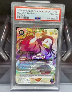 PSA 10 Nezuko Kamado 3 star *** Union Arena Demon Slayer Kimetsu No Yaiba Vol.2 - Image 1