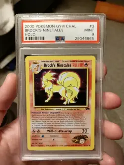 PSA 9 MINT Brock's Ninetales 3/132 Gym Challenge 2000 Holo Rare Pokemon Card - Image 4