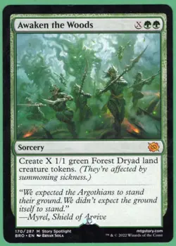 MTG Awaken the Woods (Brother's War) 0170 A - Image 1