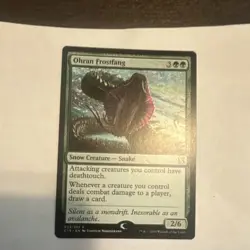 Magic: The Gathering Ohran Frostfang Rare Green Creature Card Commander 2019 - Image 1
