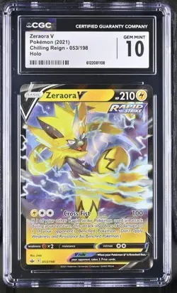Zeraora V *CGC 10* Holo *Chilling Reign* #53 *2021* Pokemon - Image 1