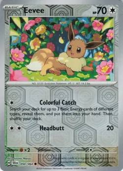 Eevee Reverse Holo 050/064 Common SV: Shrouded Fable NM Pokemon - Image 1