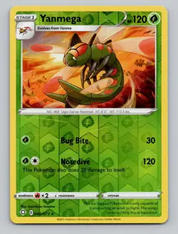 Reverse Holo Yanmega 002/072 Rare Shining Fates Pokemon - Image 1