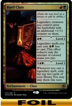 1x - Bard Class - FOIL - (Class) - Forgotten Realms - NM MTG - Image 1