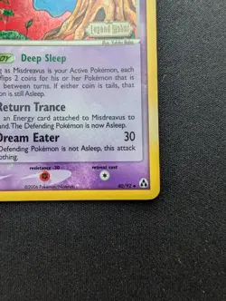 M/NM Pokemon Misdreavus Holo Card 40/92 Legend Maker 2006 - Image 5