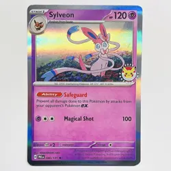 2025 Pokemon Day Stamped Sylveon 040/131 Holo Foil Exclusive Promo Card - Image 1