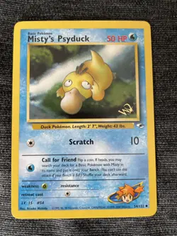 Pokemon Misty's Psyduck [W Stamped] #54 Wotc Promo - Image 1
