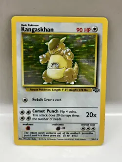 Pokemon TCG Kangaskhan Holo Rare Unlimited Card Jungle Holo 5/64 WOTC Vintage - Image 1