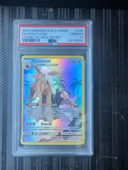 2019 Pokemon Cosmic Eclipse Secret Rare Stoutland #248 - PSA 10 GEM MINT - Image 1