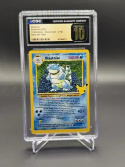 Pokemon Blastoise Celebrations Classic Collection 2/102 Holo CGC Pristine 10 - Image 1