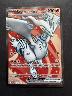 Pokemon Card TCG Reshiram Full Art Secret Rare White Flare 158/086 - Mint - Image 1