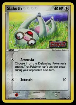 Pokemon Card - Slakoth Power Keepers 63/108 Common Reverse Holo Stamped - Image 1