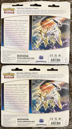 Pokemon TCG Sealed Brilliant Stars Blister & Booster Pack Lot - Image 3