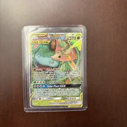 Pokemon TCG Venusaur Snivy Tag Team GX Cosmic Eclipse Holo Card 1/236 2019 - Image 1