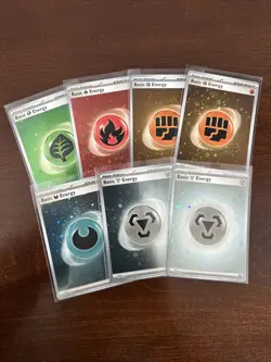 Pokemon Energy Grass, Fire, Fighting, Dark, Metal Scarlet Violet SV 151 ex Holo - Image 1