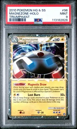 2010 POKEMON TRIUMPHANT MAGNEZONE PRIME #96 ULTRA RARE PSA 9 MINT #113182826 - Image 1