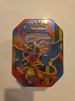 Pokemon Mega Charizard ex Factory Sealed Tin Box - Charizard Y - 4 Booster Packs - Image 1