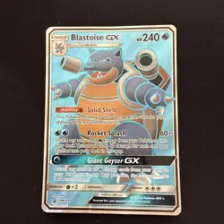 Pokemon Blastoise GX SM189 Black Star Promo Full Art Holo *creasing* - Image 1