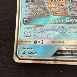 Pokemon Blastoise GX SM189 Black Star Promo Full Art Holo *creasing* - Image 2