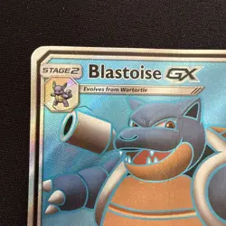 Pokemon Blastoise GX SM189 Black Star Promo Full Art Holo *creasing* - Image 5