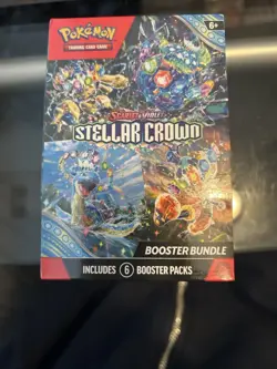 POKEMON TCG STELLAR CROWN BOOSTER BUNDLE 6 BOOSTER PACKS NEW FACTORY SEALED - Image 1