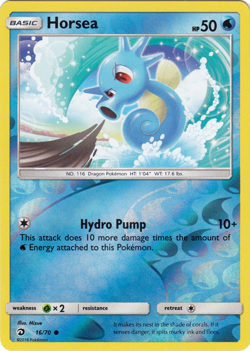 Horsea 16/70 Dragon Majesty Pokemon TCG Reverse Foil - Image 1