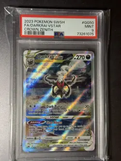 PSA 9 Darkrai VSTAR GG50/GG70 Crown Zenith 2023 Holo Rare Pokemon Card TCG - Image 1