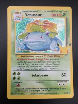 Pokemon TCG Venusaur Holo Rare Card 15/102 Celebrations 25th Anniversary NM - Image 3
