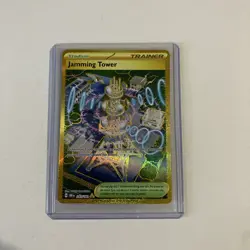 Pokemon Jamming Tower 243/182 Sv10: Destined Rivals Gold Hyper Rare Holo - Image 1